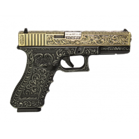 Pistola Airsoft We 17 Etched Glock Ivory Metal / ARMYCOP.ES