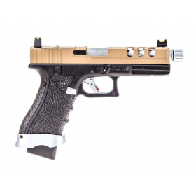 Pistola Airsoft Vorsk EU17 Vented Tan/Negro // ARMYCOP.ES