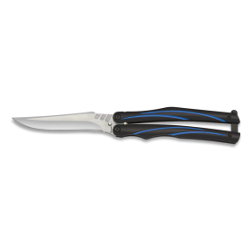 ABANICO NEGRO/AZUL HOJA 10.3 CM