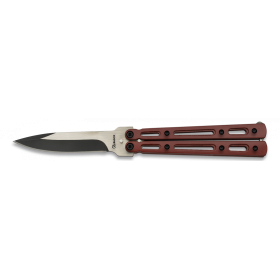 ABANICO ROJO ACERO HOJA 9.7 CM