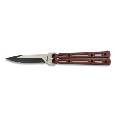 ABANICO ROJO ACERO HOJA 9.7 CM