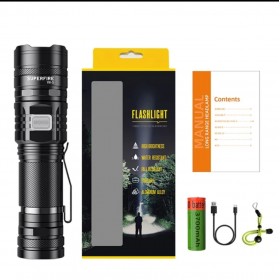 LINTERNA TACTICA SUPERFIRE V8-S RECARGABLE CON USB