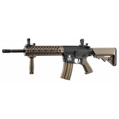 REPLICA AEG LANCER TACTICAL LT-12 GEN2 M4 RIS EVO TAN Y NEGRO