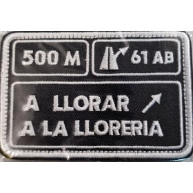 PARCHE A LLORAR A LA LLORERIA NEGRO
