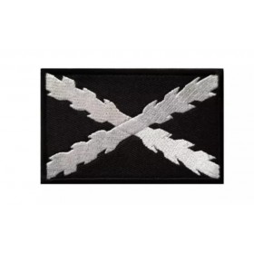 PARCHE BANDERA CRUZ BORGOÑA NEGRO
