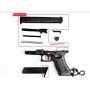 LLAVERO DE PISTOLA GLOCK 17 MARRON CORREDERA  NEGRA