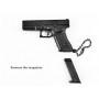 LLAVERO DE PISTOLA GLOCK 17 MARRON CORREDERA  NEGRA