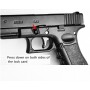 LLAVERO DE PISTOLA GLOCK 17 MARRON CORREDERA  NEGRA