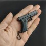 LLAVERO DE PISTOLA GLOCK 17 MARRON CORREDERA  NEGRA