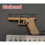 LLAVERO DE PISTOLA GLOCK 17 MARRON CORREDERA  NEGRA