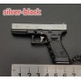 LLAVERO DE PISTOLA GLOCK 17 MARRON CORREDERA  NEGRA