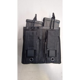 PORTACARGADOR DOBLE M4 Y PISTOLA NEGRO