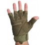 GUANTES DE MEDIO DEDO CON PROTECCION EN NUDILLOS VERDE