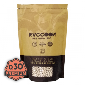 Bolas Airsoft Raccoon 0.30g BIO 1kg Premium Blancas // ARMYCOP.ES