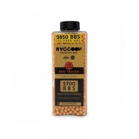Bolas Airsoft Raccoon 0,25g Tracer Premium 2850 bbs Rojas // ARMYCOP.ES