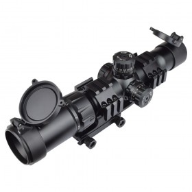 VISOR OPTICA AIRSOFT DE AUMENTO 30MM LENS 1.5X-4X ZOOM RETROILUMINADO