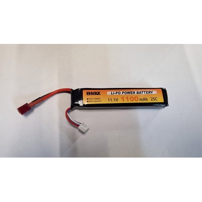 BATERIA LIPO 11.1V 1100MAH 25C BMAX CONECTOR T-DEAN