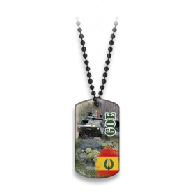 CHAPA PLACA CON CADENA GOE