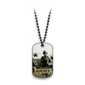 CHAPA PLACA CON CADENA ARMY