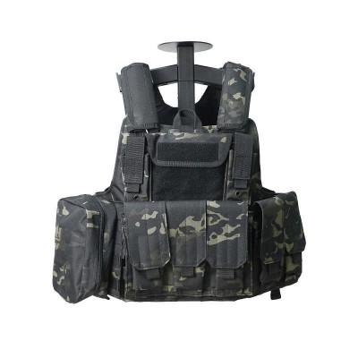 CHALECO TACTICO MOLLE AIRSOFT CIRAS  MULTICAM BLACK