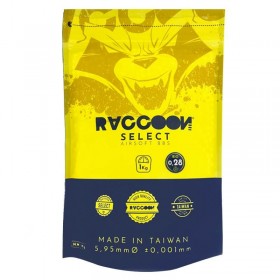 Bolas Airsoft Raccoon 0,28g BIO 1kg Select Blancas // ARMYCOP.ES
