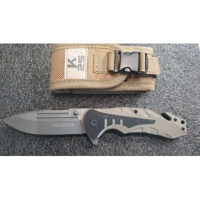 NAVAJA TACTICA K25 G10 TAN CON FUNDA MOLLE