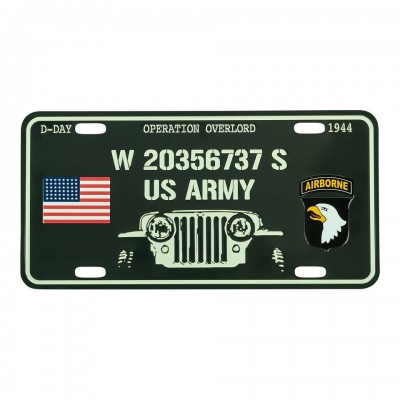 PLACA LICENCIA D-DAY WILLYS