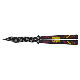 ABANICO CALAVERA ESPAÑA HOJA: 10,50CM