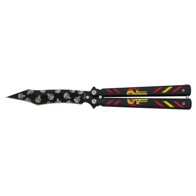 ABANICO CALAVERA ESPAÑA HOJA: 10,50CM