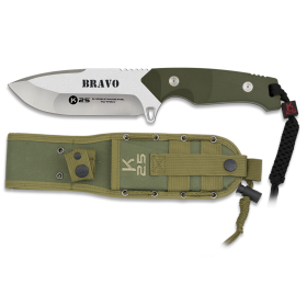 CUCHILLO K25 G10 VERDE BRAVO HOJA: 12.50CM