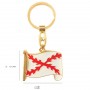 LLAVERO METAL BORGOÑA BANDERA BLANCO-ROJO