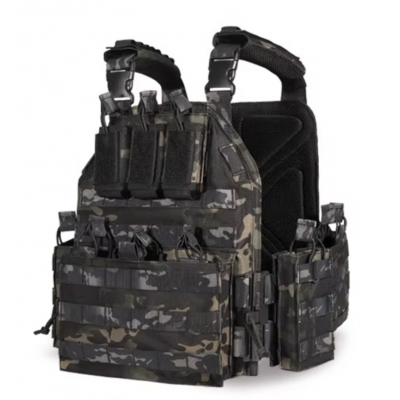 CHALECO TACTICO MOLLE VT83 YAKEDA MULTICAM NEGRO