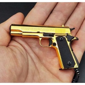 LLAVERO PISTOLA COLT 1911 DORADO