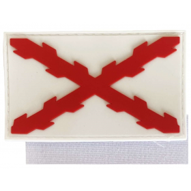 PARCHE CON VELCRO BORGOÑA 8X5CM PVC