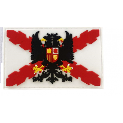 PARCHE CON VELCRO BORGOÑA 8X5CM PVC
