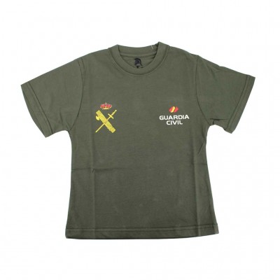 CAMISETA NIÑO GUARDIA CIVIL VERDE INMORTAL WARRIOR
