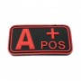 PARCHE IMMORTAL PVC GRUPO SANGUINEO A POSITIVO NEGRO-ROJO