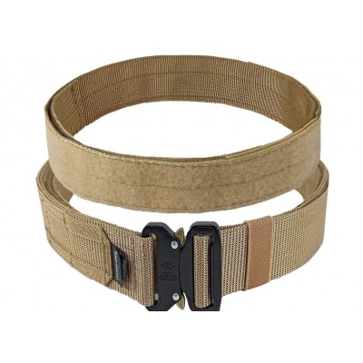 CINTURON MOLLE CON DOBLE CINTURON DE VELCRO TAN