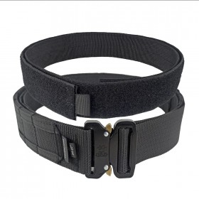 CINTURON MOLLE CON DOBLE CINTURON DE VELCRO NEGRO