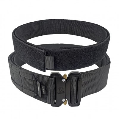 CINTURON MOLLE CON DOBLE CINTURON DE VELCRO NEGRO