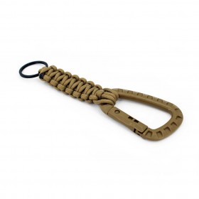 LLAVERO PARACORD CON MOSQUETON COYOTE