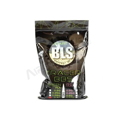 Bolas Airsoft BLS 0,30g BIO Tracer 3300 bbs Verdes // ARMYCOP.ES
