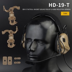 AURICULARES ACTIVE GEN 5 + SOPORTE PARA CASCO FAST TAN