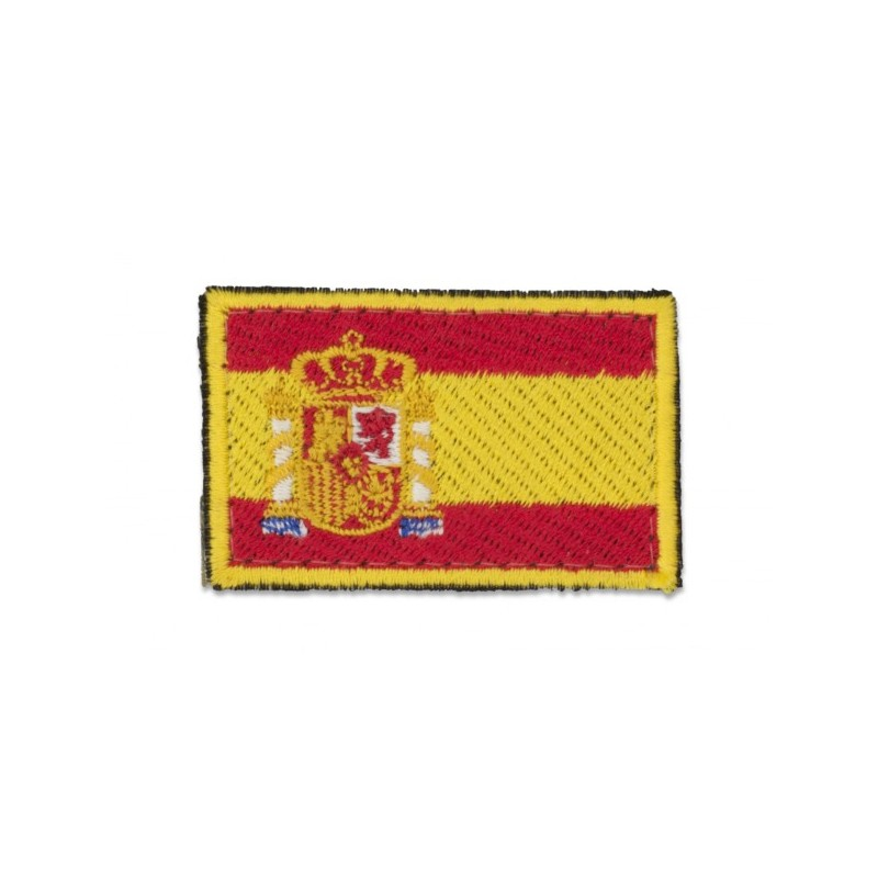  BANDERA DE ESPAÑA, Bandera Nacional Española con Borde Dorado/ Parche de Hierro Aplique/España : Arte y Manualidades