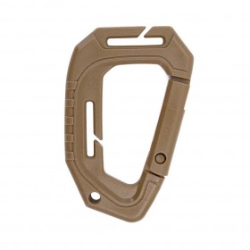 MOSQUETON PVC 82MM MOLLE TACTICO TAN