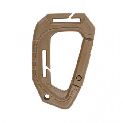 MOSQUETON PVC 82MM MOLLE TACTICO TAN