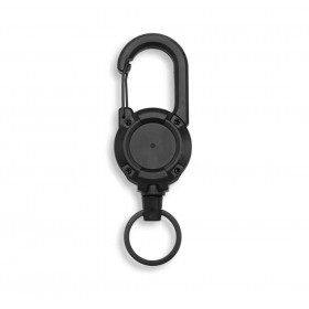 LLAVERO EXTENSIBLE METALICO CON CABLE DE ACERO Y MOSQUETON