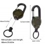 LLAVERO EXTENSIBLE METALICO CON CABLE DE ACERO Y MOSQUETON