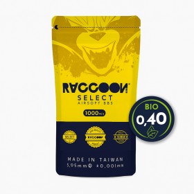 Bolas Airsoft Raccoon 0.40g BIO 1000pcs Select Blancas // ARMYCOP.ES