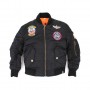 CAZADORA BOMBER NIÑO INMORTAL NEGRO